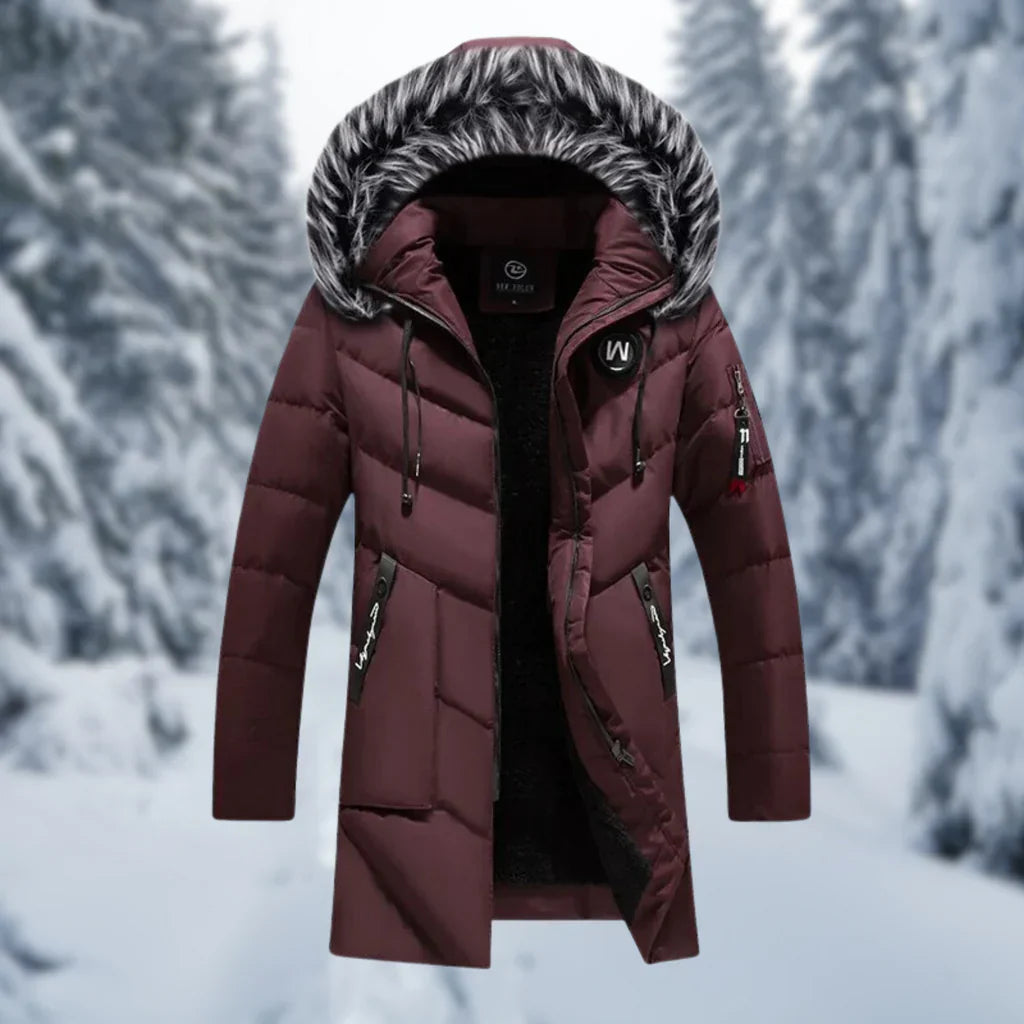 R&B | Jacke Gequiltet Übergröße Fit Kapuze mit Kunstfell Mittellang Rippbündchen