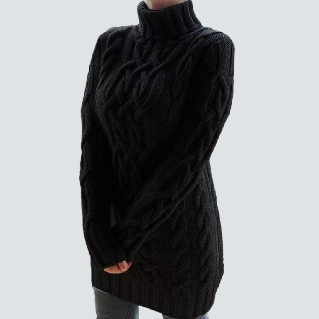 R&B | Grobstrick Turtleneck Kleid