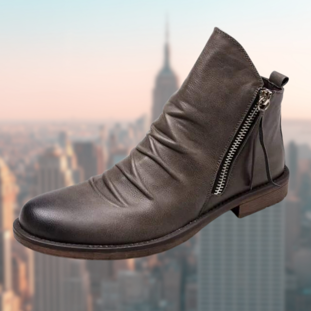 R&B | Lederstiefel mit Glattem Finish