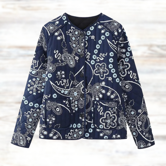R&B | Weinlesejacke mit Blumendruck