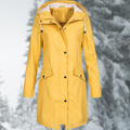 Modische lange wasserdichte Regenjacke