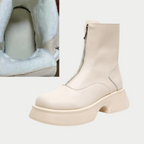 R&B | Echtes Leder Modefell Winterstiefel