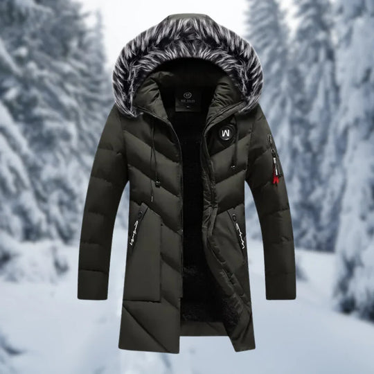R&B | Jacke Gequiltet Übergröße Fit Kapuze mit Kunstfell Mittellang Rippbündchen