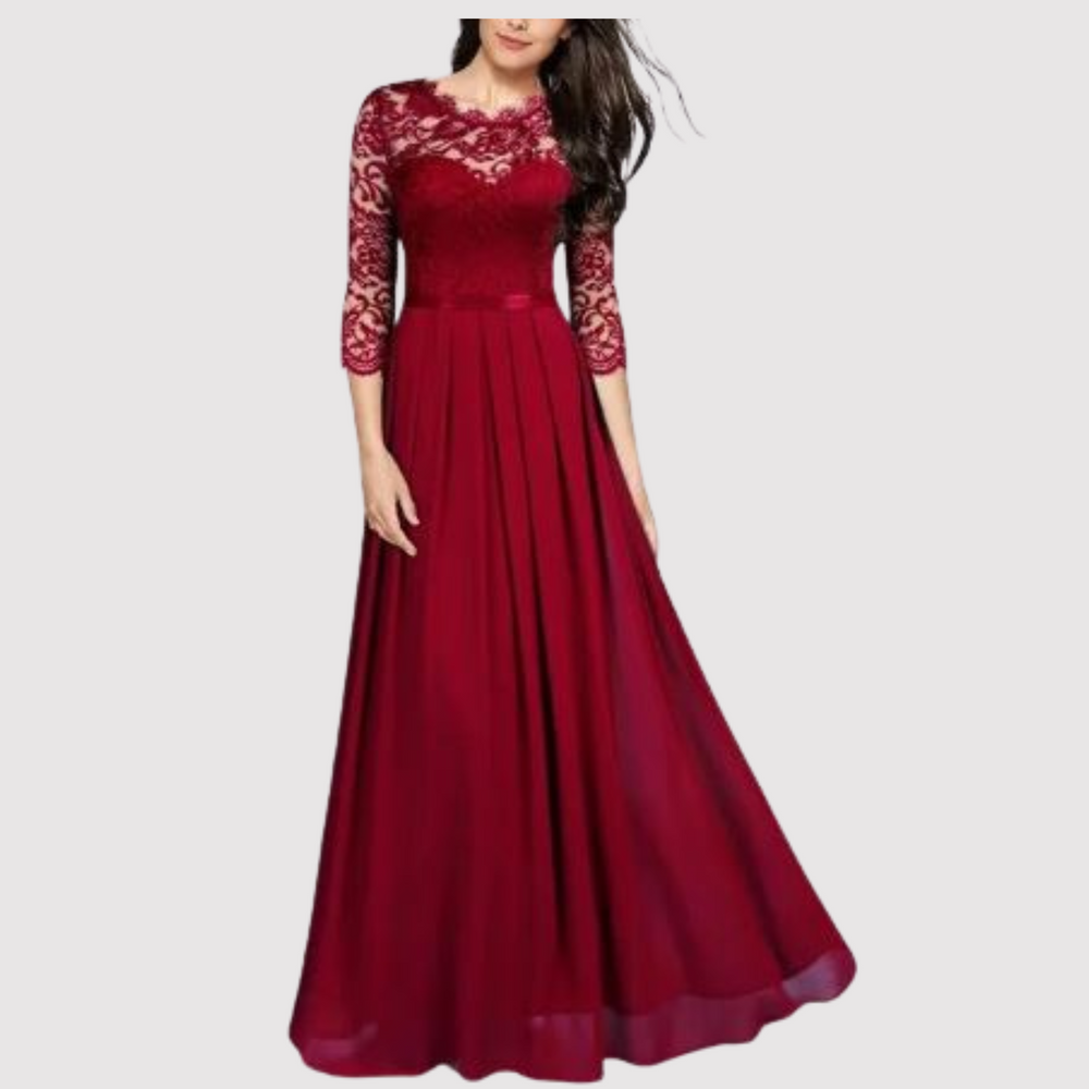 Sexy Spitzen Chiffon Kleid