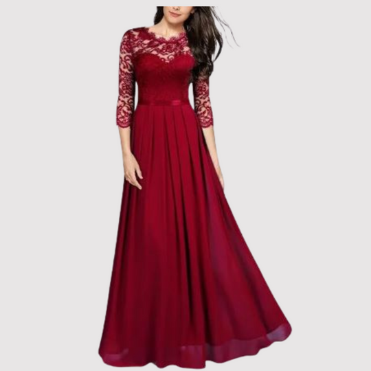 Sexy Spitzen Chiffon Kleid