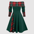 R&B | Off Shoulder Langarm Winterkleid