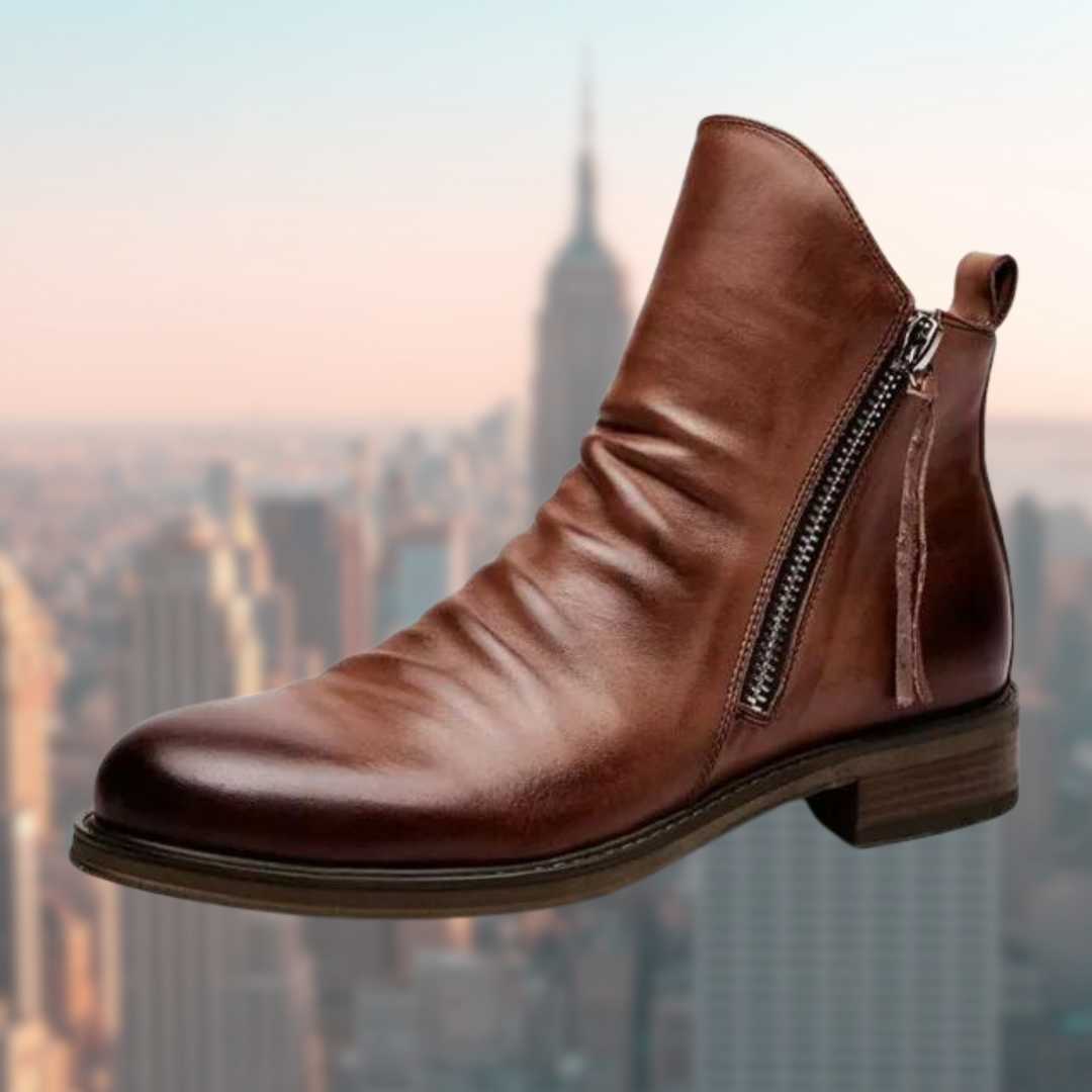 R&B | Lederstiefel mit Glattem Finish
