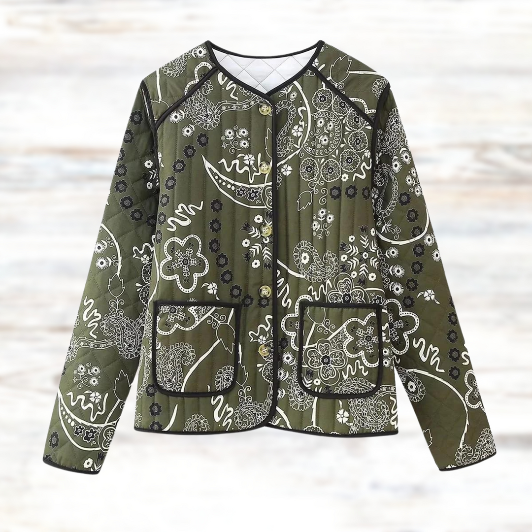 R&B | Weinlesejacke mit Blumendruck