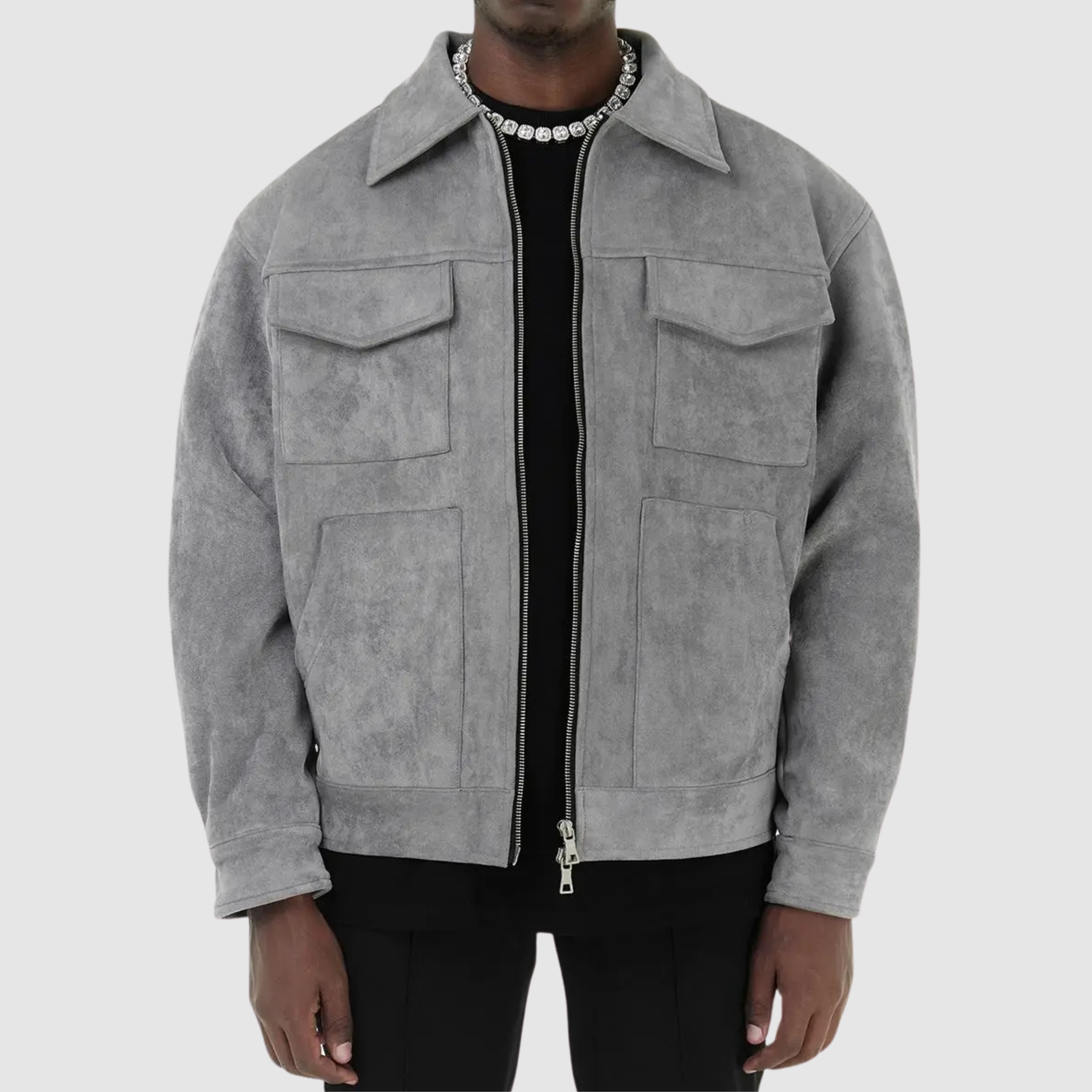 R&B | Klassische Straßenjacke aus Wildleder