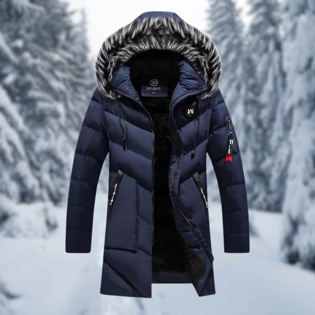 R&B | Jacke Gequiltet Übergröße Fit Kapuze mit Kunstfell Mittellang Rippbündchen