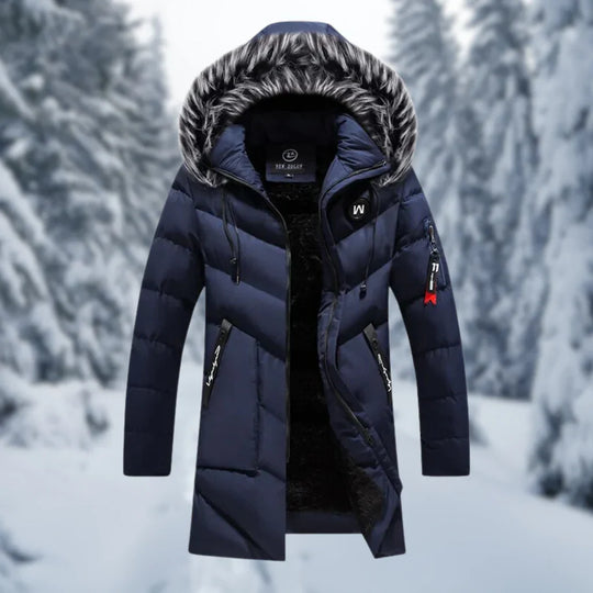 R&B | Jacke Gequiltet Übergröße Fit Kapuze mit Kunstfell Mittellang Rippbündchen