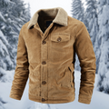 R&B | Wintermantel mit Fellkragen Im Militärstil