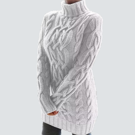 R&B | Grobstrick Turtleneck Kleid