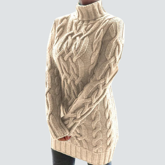 R&B | Grobstrick Turtleneck Kleid