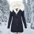Warme Winterjacke für Damen, Mittellang