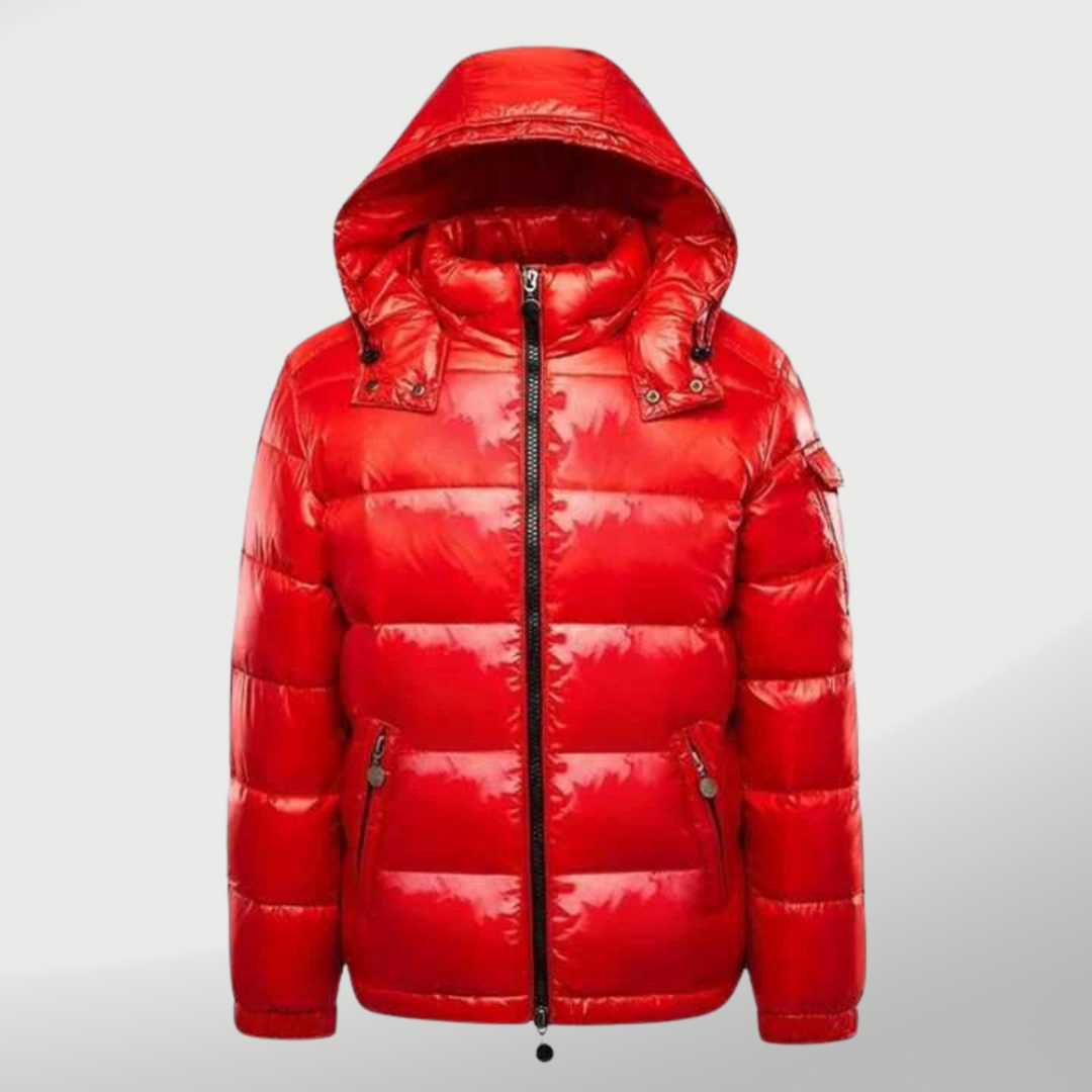 R&B | Ge Quiltete Kapuzen-Pufferjacke Reißverschlussverschluss Seitentaschenjacke