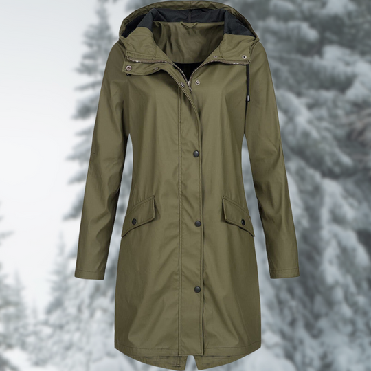 R&B | Parka mit Kapuze Damen Regenjacke mit Praktischen Taschen