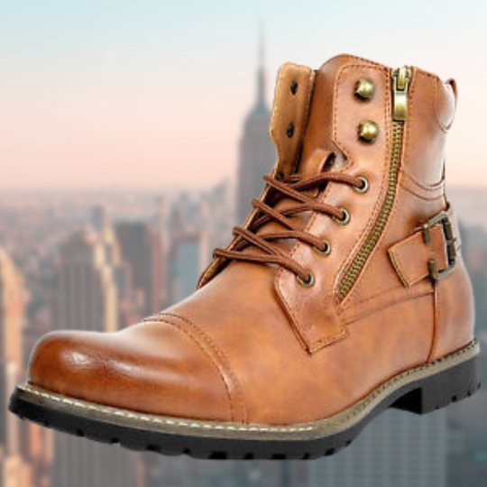 Leder-Motorradstiefel für Männer R&B