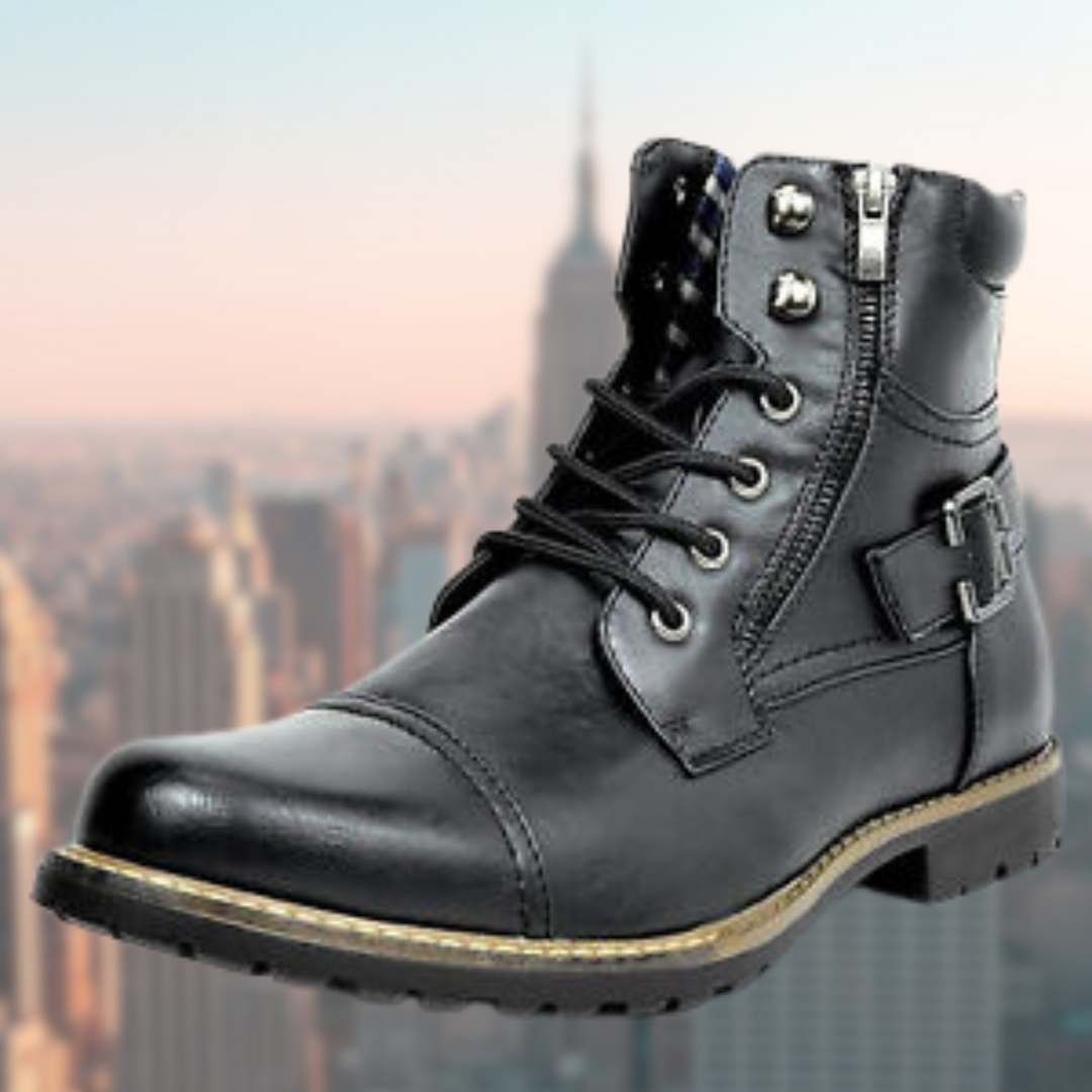 R&B | Leder Motorradstiefel für Männer