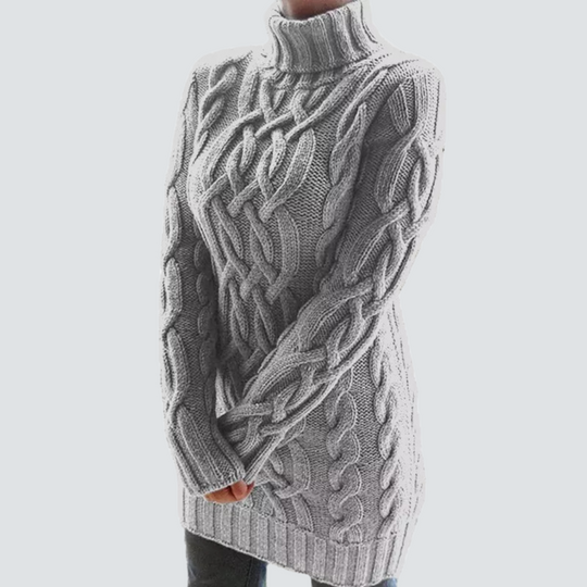 R&B | Grobstrick Turtleneck Kleid