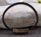 R&B | Robuste Lederarmband mit Messingschließe