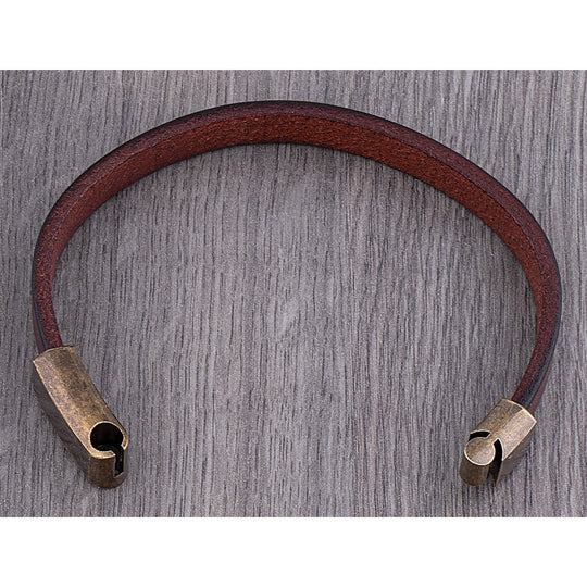 R&B | Robuste Lederarmband mit Messingschließe