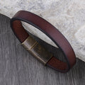 R&B | Robuste Lederarmband mit Messingschließe