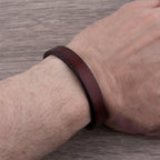 R&B | Robuste Lederarmband mit Messingschließe