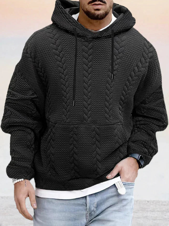 R&B | Texturiert, Weit Geschnittener Kapuzenpullover