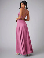 R&B | Seiden-Maxikleid mit Geflochtenem Rücken Kleid Dich für Formelle Anlässe Lucette