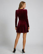 Elegantes Rotes Samtkleid Damen | R&B