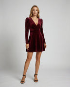 Elegantes Rotes Samtkleid Damen | R&B