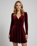 Elegantes Rotes Samtkleid Damen | R&B