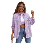 R&B | Reißverschluss Hemdjacke Damen Mode Herbst und Frühling