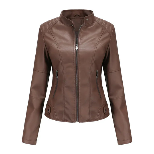 R&B | Damen Dicke jacke Modisch Motorradstil