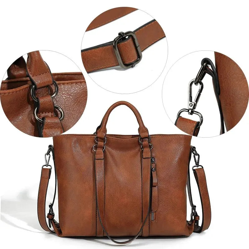 R&B | Vintage Tote Tasche für Frauen Große Kapazität Handtasche Designer Handtasche Vintage Umhängetasche Marken Handtasche