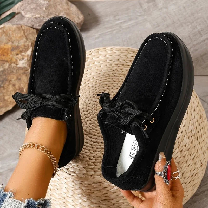Wildleder-Schnürschuhe mit rutschfester Sohle R&B R&B