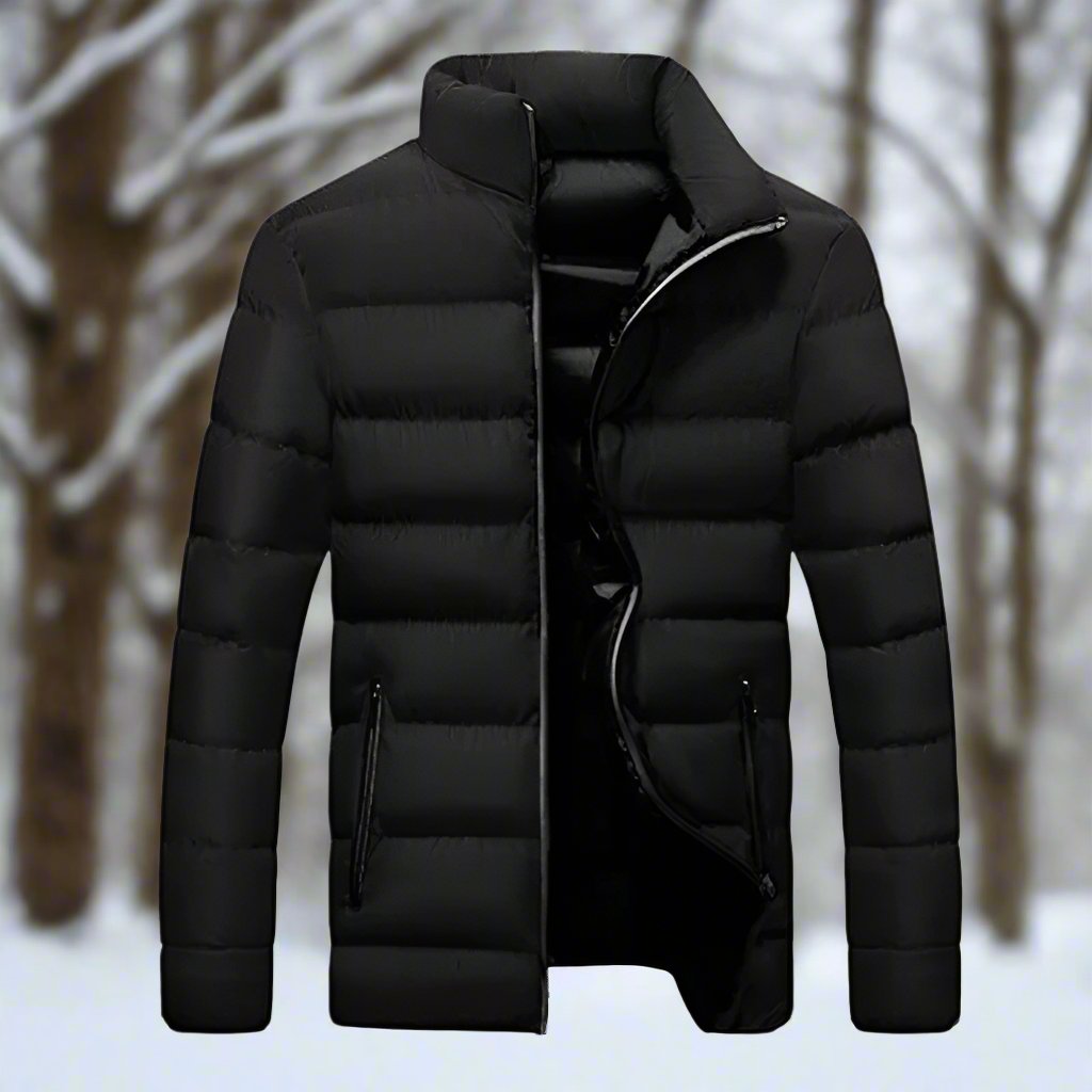 R&B | Pufferjacke Winddicht und Wasserabweisend Hoher Kragen Reißverschluss Gefüttert und Warm