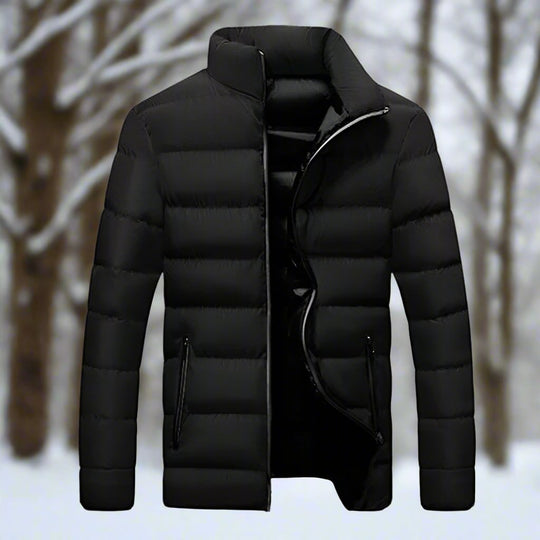 R&B | Pufferjacke Winddicht und Wasserabweisend Hoher Kragen Reißverschluss Gefüttert und Warm