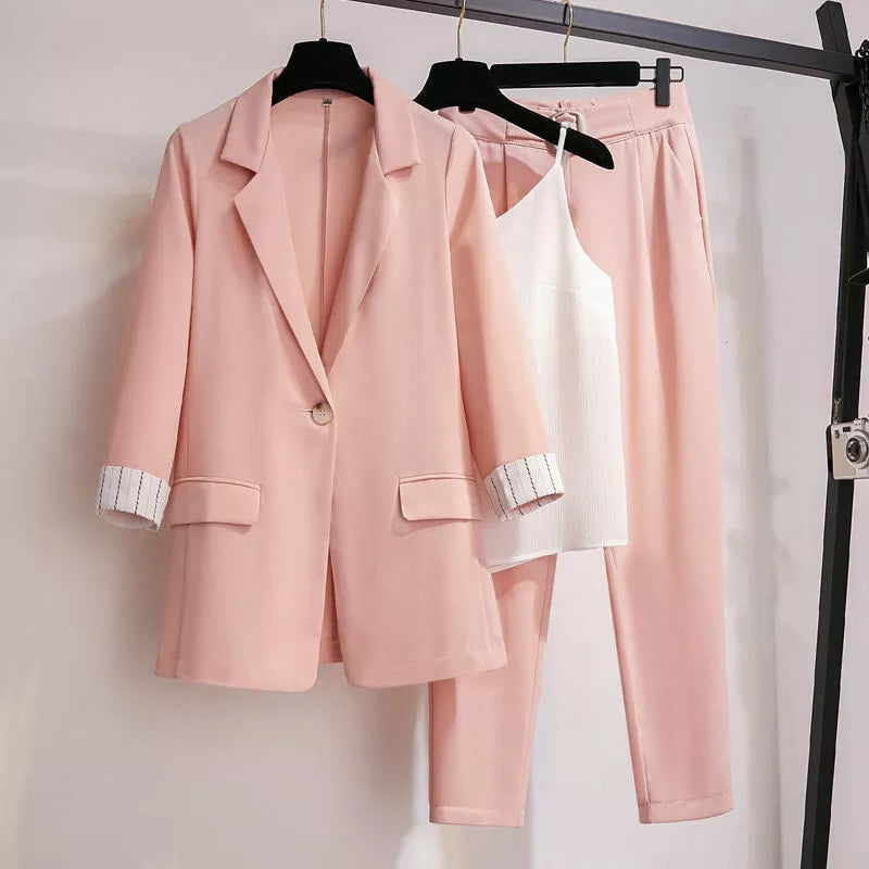 R&B | Eleganter Dreiteiliger Anzug In Übergröße für Damen