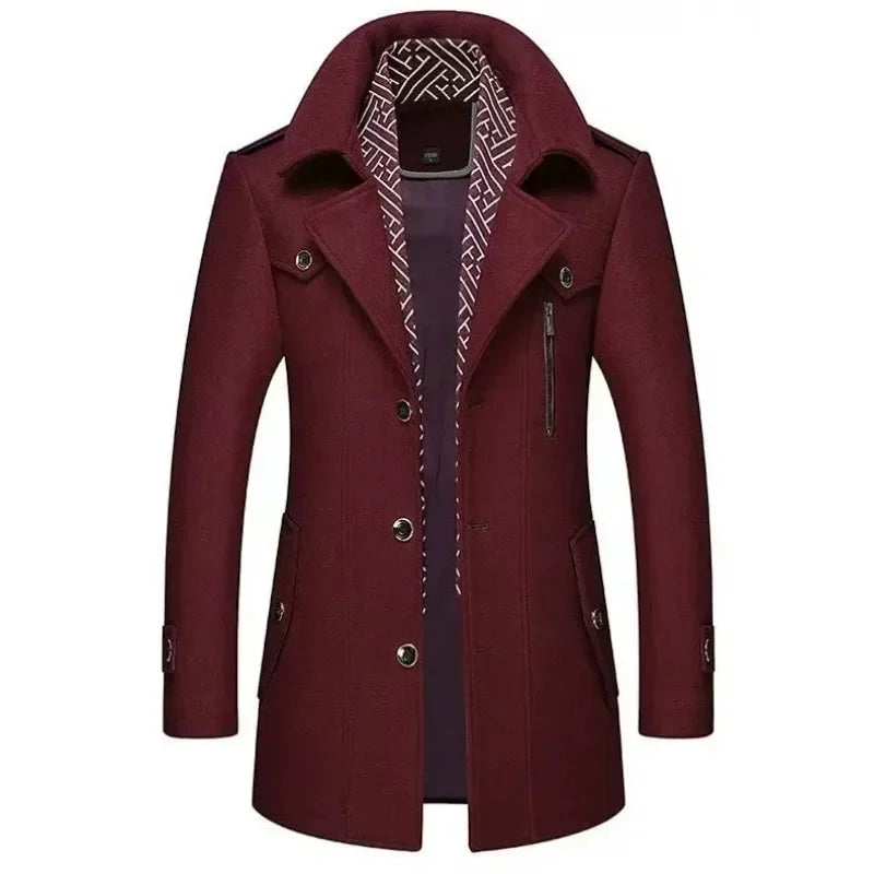 R&B | Business Mantel Eleganter Winter Langjacke Klassisch Modern Freizeit