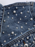 R&B | Jeansjacke - Denim-LiR&Bling mit Stilvoller Perlenverzierung