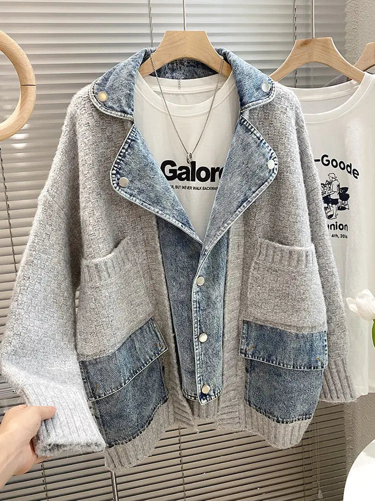 R&B | Splicing Jeansjack Stilvoll & trendy