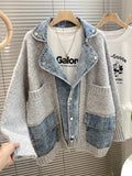 R&B | Splicing Jeansjack Stilvoll & trendy