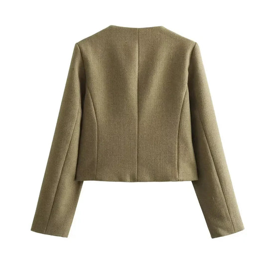 R&B | Elegant und schicke Damen Blazerjacke mit Struktur und Knöpfen