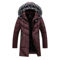 R&B | Herren Winter Lange Parka - Flauschiger Besatz Kapuzen Design