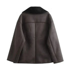 R&B | Winterjacke mit Breitem Kragen und Knopfverschluss für Damen