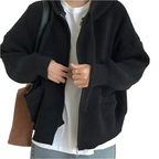 R&B | Oversized Strick Damenpullover mit Reißverschluss