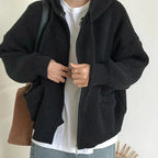 R&B | Oversized Strick Damenpullover mit Reißverschluss