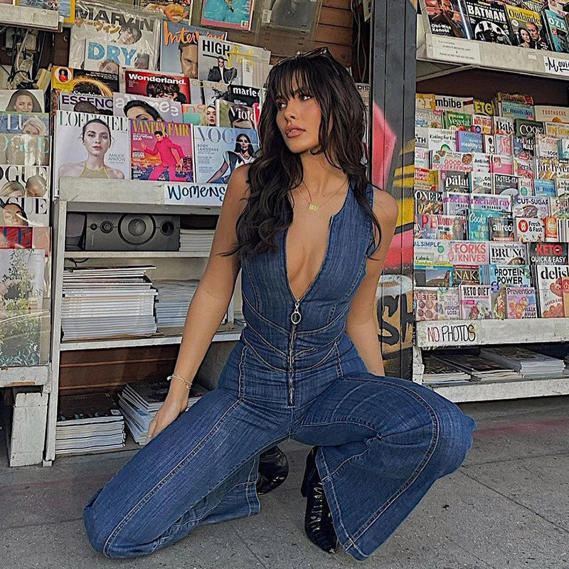R&B | Bodycon Rückenfreier Herz Jumpsuit